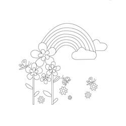Rainbow (Nature and Seasons) coloring page #172385 to print and color