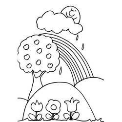 Rainbow (Nature and Seasons) coloring page #172403 to print and color