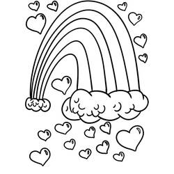 Rainbow (Nature and Seasons) coloring page #172405 to print and color