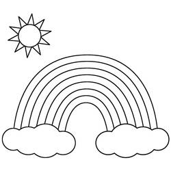 Rainbow (Nature and Seasons) coloring page #172408 to print and color