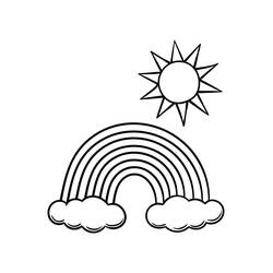 Rainbow (Nature and Seasons) coloring page #172417 to print and color