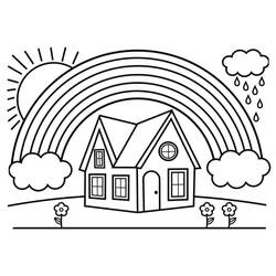 Rainbow (Nature and Seasons) coloring page #172423 to print and color