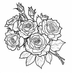 Roses (Nature and Seasons) coloring page #218724 to print and color