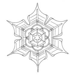 Coloring page: Snowflake (Nature and Seasons) #160614 - Free Printable Coloring Pages