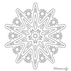 Coloring page: Snowflake (Nature and Seasons) #160619 - Free Printable Coloring Pages
