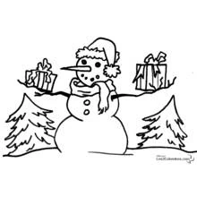 Coloring page: Snowman (Nature and Seasons) #89200 - Free Printable Coloring Pages