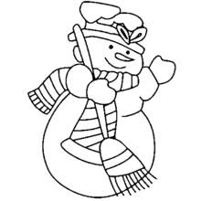 Coloring page: Snowman (Nature and Seasons) #89247 - Free Printable Coloring Pages