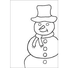 Coloring page: Snowman (Nature and Seasons) #89354 - Free Printable Coloring Pages