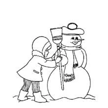 Coloring page: Snowman (Nature and Seasons) #89417 - Free Printable Coloring Pages
