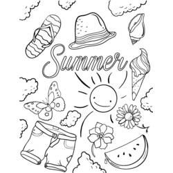Coloring pages: Summer season - Free Printable Coloring Pages