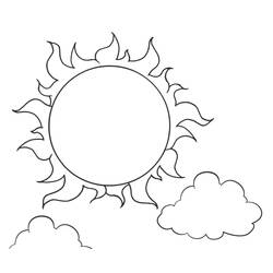 Sun (Nature and Seasons) coloring page #172429 to print and color