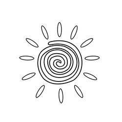 Sun (Nature and Seasons) coloring page #172430 to print and color
