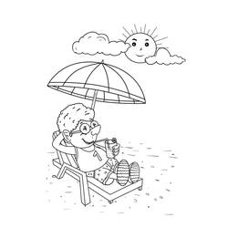 Sun (Nature and Seasons) coloring page #172433 to print and color