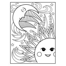 Sun (Nature and Seasons) coloring page #172446 to print and color