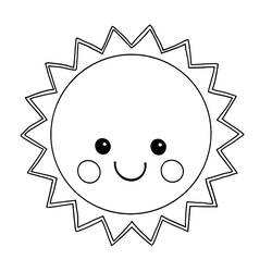 Sun (Nature and Seasons) coloring page #172457 to print and color