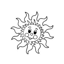 Sun (Nature and Seasons) coloring page #172468 to print and color