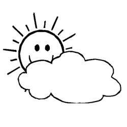 Coloring page: Sun and Cloud (Nature and Seasons) #156167 - Free Printable Coloring Pages