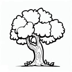 Tree (Nature and Seasons) coloring page #190442 to print and color