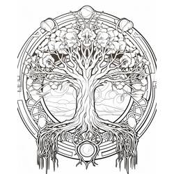 Coloring pages: Tree of Life - Free Printable Coloring Pages