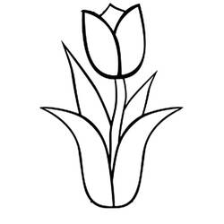 Coloring pages: Tulip - Free Printable Coloring Pages