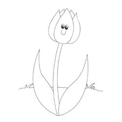 Tulip (Nature and Seasons) coloring page #161686 to print and color