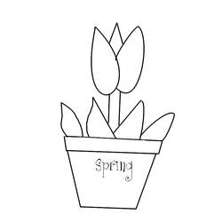 Tulip (Nature and Seasons) coloring page #161734 to print and color