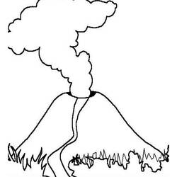 Coloring pages: Volcano - Free Printable Coloring Pages