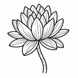 water lily (Nature and Seasons) coloring page #221886 to print and color