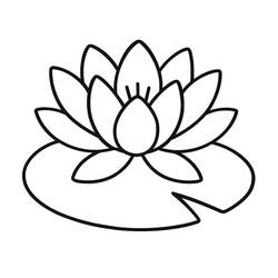 water lily (Nature and Seasons) coloring page #221888 to print and color