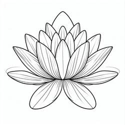 water lily (Nature and Seasons) coloring page #221893 to print and color