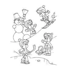 Winter Season (Nature and Seasons) coloring page #164548 to print and color