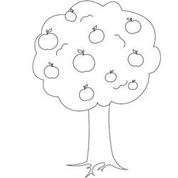 Coloring page: Apple tree (Nature) #163452 - Printable coloring pages