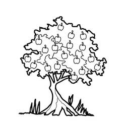 Coloring page: Apple tree (Nature) #163740 - Printable coloring pages
