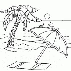 Coloring page: Beach (Nature) #158993 - Printable coloring pages
