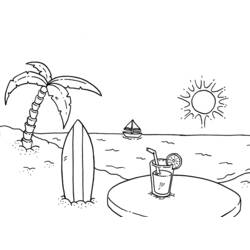 Coloring page: Beach (Nature) #159116 - Printable coloring pages