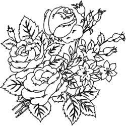 Coloring page: Bouquet of flowers (Nature) #160761 - Free Printable Coloring Pages