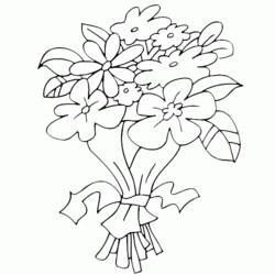 Coloring page: Bouquet of flowers (Nature) #160807 - Printable coloring pages