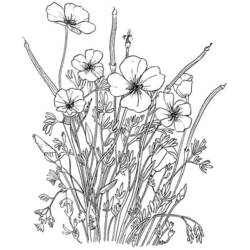 Coloring page: Bouquet of flowers (Nature) #160808 - Free Printable Coloring Pages