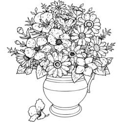 Coloring page: Bouquet of flowers (Nature) #160813 - Free Printable Coloring Pages