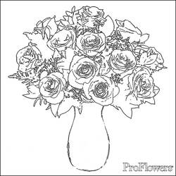 Coloring page: Bouquet of flowers (Nature) #160825 - Printable coloring pages
