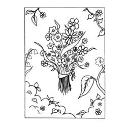 Coloring page: Bouquet of flowers (Nature) #160827 - Free Printable Coloring Pages