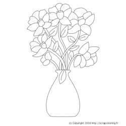 Coloring page: Bouquet of flowers (Nature) #160839 - Printable coloring pages