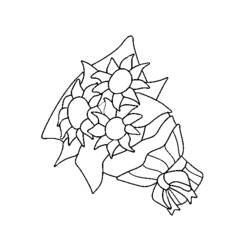 Coloring page: Bouquet of flowers (Nature) #160854 - Free Printable Coloring Pages