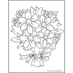 Coloring page: Bouquet of flowers (Nature) #160869 - Free Printable Coloring Pages