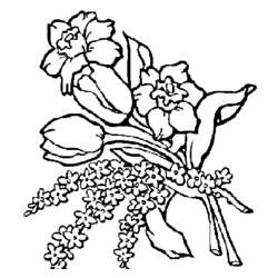 Coloring page: Bouquet of flowers (Nature) #160882 - Free Printable Coloring Pages