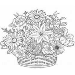 Coloring page: Bouquet of flowers (Nature) #160945 - Printable coloring pages