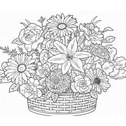 Coloring page: Bouquet of flowers (Nature) #161017 - Printable coloring pages