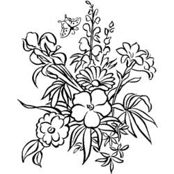 Coloring page: Bouquet of flowers (Nature) #161028 - Free Printable Coloring Pages