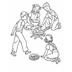 Coloring page: Campfire (Nature) #156772 - Printable coloring pages