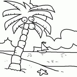 Coloring page: Coconut tree (Nature) #162158 - Printable coloring pages